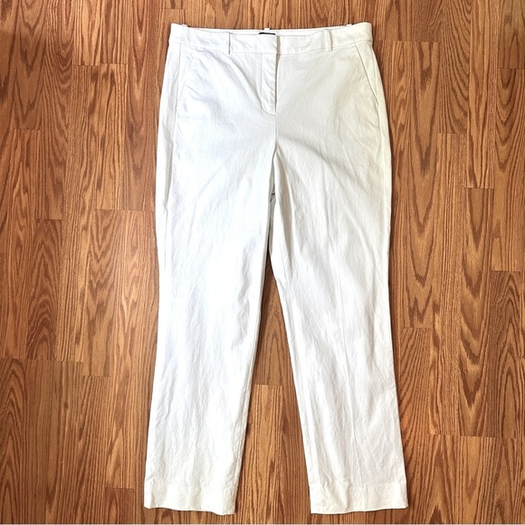 J.Crew Kallie Pant White Size 14 Tall Stretch Cotton Trousers - Picture 4 of 13